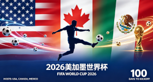 2026年世界杯，足球运动员踢球